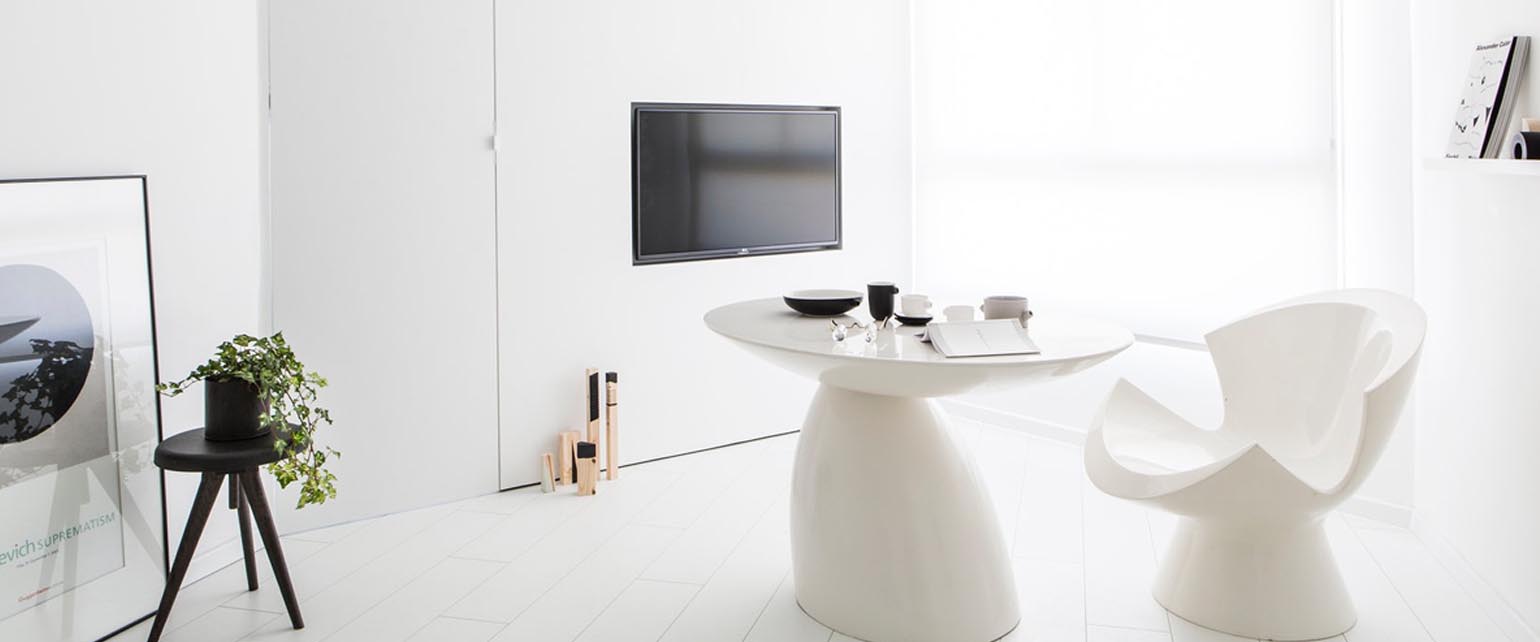 White Interiors at Apartments